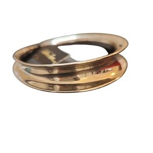 NWT Cookie Lee Vintage Women's Silvertone Sculptural Bangle Bracelet Large